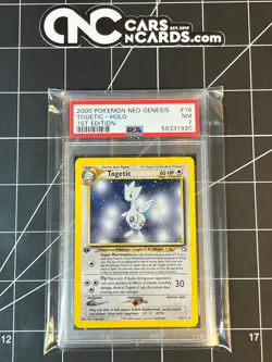 2000 Pokemon Togetic Holo 1st Edition Neo Genesis PSA 7 NM - Image 3