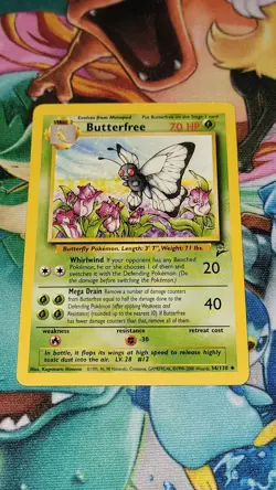 Butterfree - 33/130 - Pokemon WOTC Base Set 2 - Regular - Uncommon - LP - Image 1