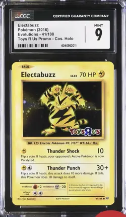 Electabuzz 41/108 XY CGC 9 Mint Toys R US Stamped Promo Pokemon TCG M Low Pop 42 - Image 1