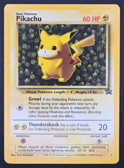 Pikachu Promo 1 Pokemon TCG - WOTC Black Star Promo - Vintage Lightly Played - Image 3