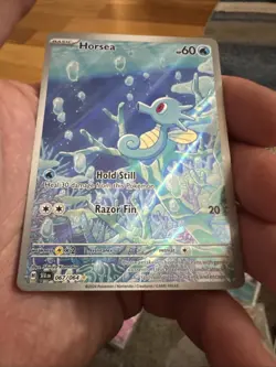 Pokemon TCG Horsea Full Art Shrouded Fable Illustration Rare, 067/064 NM - Image 1