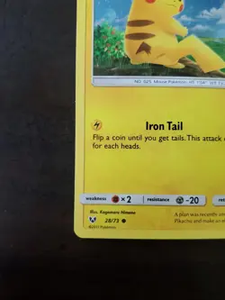 Pokemon Pikachu 28/73 Shining Legends Sun & Moon Holo - Image 5