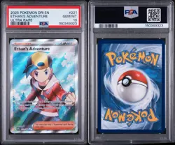 ETHAN'S ADVENTURE 221/182 PSA 10 POKEMON DRI DESTINED RIVALS ULTRA RARE Gem Mint - Image 3