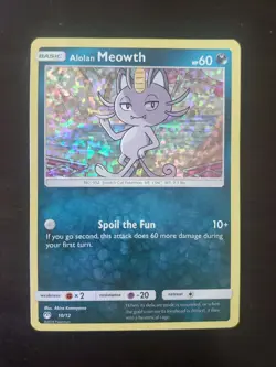 Pokemon Meowth 2019 McDonald's 10/12 Holo Promo - Image 1