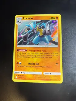 LUCARIO 67/156 HOLO RARE ULTRA PRISM POKEMON LIGHTLY PLAYED HOLO - Image 1