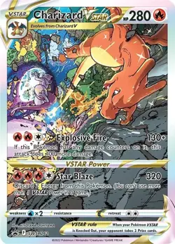 Charizard VSTAR SWSH262 Alternate Art Full Art Holo Promo Black Star Pokemon Car - Image 1
