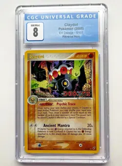 Pokemon Claydol 5/107 Reverse Holo 2005 EX Deoxys Stamped CGC 8 NM-Mint - Image 1