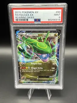 PSA 9 MINT 2015 Pokemon XY Roaring Skies Rayquaza EX 60 - Image 1