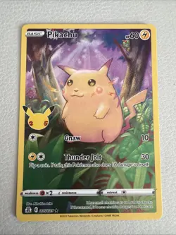 Pokemon TCG Pikachu 005/025 Celebrations Holo Rare NM - Image 1