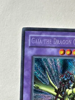 Konami Gaia the Dragon Champion LOB-125 Legend Blue Eyes Secret Rare Holo - Image 2
