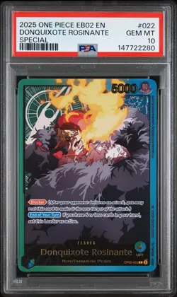 2025 One Piece EB02 Anime 25th EN Special #022 Donquixote Rosinante PSA 10 - Image 1