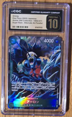 CGC 10 Arlong Alt Art EB02-011 Anime 25th Collection One Piece Card Japanese - Image 1