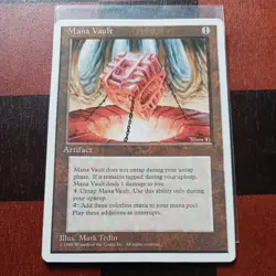 Mtg Mana Vault LP 4th Edition Magic the Gathering Artifact Card Rare - Image 1