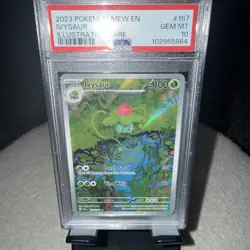 2023 Pokemon Mew En-151 Ivysaur Illustration Rare Card 167/165 PSA 10 Gem Mint - Image 1