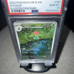 2023 Pokemon Mew En-151 Ivysaur Illustration Rare Card 167/165 PSA 10 Gem Mint - Image 4