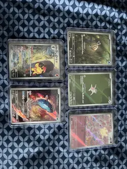 Mixed lot of 5 Japanese Pokemon Cards Art Rare Holo - Image 1