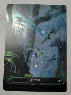 Forest -Full Art Galaxy Foil- Edge of Eternities Basic Land EOE 371 L mtg NM/M - Image 1