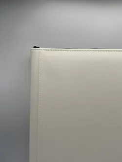 White 9-Pocket Zipper Card Binder, Holds 360 Cards, PU Leather, Side Load - Image 3