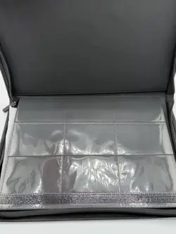 White 9-Pocket Zipper Card Binder, Holds 360 Cards, PU Leather, Side Load - Image 5