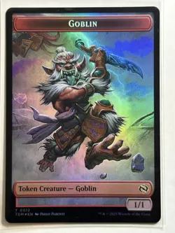 Goblin // Warrior Double-Sided Token Tarkir: Dragonstorm 12 // 13 LP-NM MTG Card - Image 1