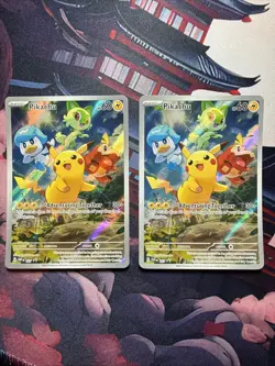 💥Pikachu 027 Sv: Scarlet & Violet Promo Cards Holo 2 Card Lot - Image 1