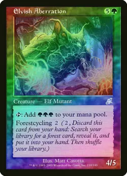 Elvish Aberration FOIL Scourge LP/NM Green Uncommon MAGIC - Image 1