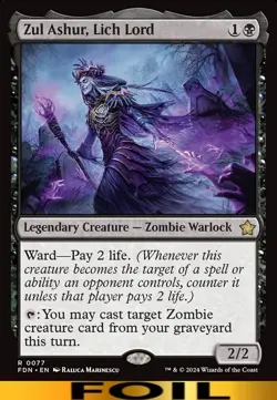 Zul Ashur, Lich Lord ** FOIL ** #77 - Foundations - NM MTG - Image 1