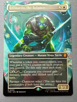 Leonardo, the Balance (Borderless) NM - Teenage Mutant Ninja Turtles Commander - Image 1