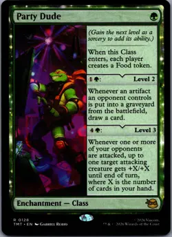 Party Dude 128 MTG Teenage Mutant Ninja Turtles Rare Normal NM - Image 1