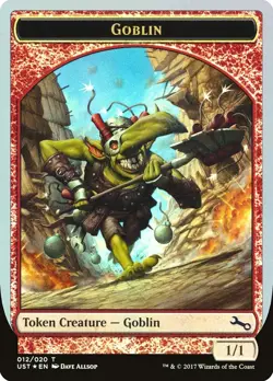 Goblin 1x FOIL TOKEN MtG Unstable SP/NM - Image 1