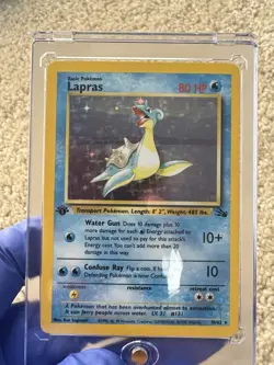 Lapras First Edition Holo Pokemon 10/62 Fossil LP - Image 1