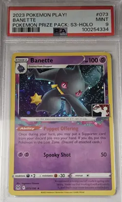2023 BANETTE Pokemon Play! Prize Pack Series 3 Holo 73 PSA 9 MINT - Image 1