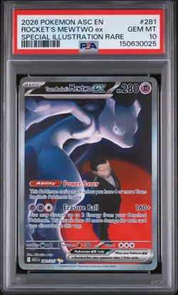 Team Rocket's Mewtwo ex | PSA 10 | #281 SIR | 2026 Pokemon Ascended Heroes - Image 1