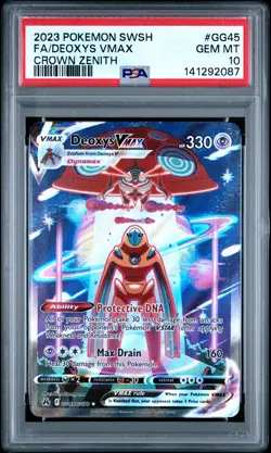 2023 Pokemon Sword And Shield Crown Zenith #GG45 Fa/Deoxys Vmax PSA 10 - Image 1