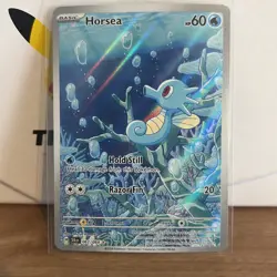 Pokemon Horsea 067/064 Sv: Shrouded Fable Illustration Rare Holo - Image 1