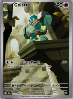 GOLETT 122/086 ILLUSTRATION RARE BLACK BOLT POKEMON NM - Image 1