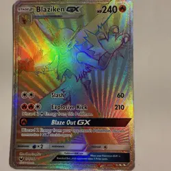 Pokemon Blaziken GX 170/168 Sm-Celestial Storm Rainbow Rare Full Art Holo 240 HP - Image 1