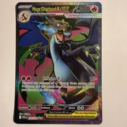 Pokemon Mega Charizard X EX 109/094 Evolutions Ultra Rare Full Art Holo 360 HP - Image 1