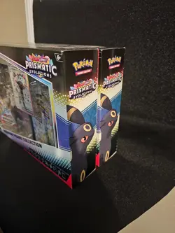2 PACK! Pokemon TCG Prismatic Evolutions Premium Figure Collection Box Sealed - Image 2
