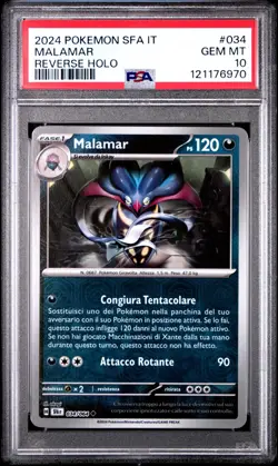 2024 POKEMON SFA ITALIAN IT 1/1 SHROUDED FABLE #034 Malamar REV HOLO PSA 10 Pop1 - Image 1