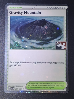 Pokemon TCG Gravity Mountain 177/191 Prize Pack Stamped Cosmo Holo w/ Swirl NM - Image 1