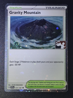 Pokemon TCG Gravity Mountain 177/191 Prize Pack Stamped Cosmo Holo w/ Swirl NM - Image 2