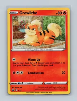 Growlithe - # 4/15 Holo McDonald's Promos 2022 Pokemon Rare - Image 1