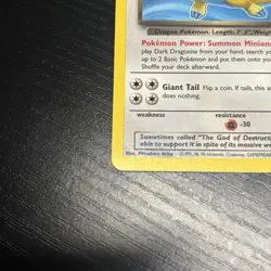 Pokemon TCG Dark Dragonite Team Rocket 22/82 Rare Regular 70 HP Stage 2 2000 - Image 2