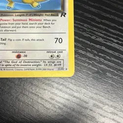 Pokemon TCG Dark Dragonite Team Rocket 22/82 Rare Regular 70 HP Stage 2 2000 - Image 5