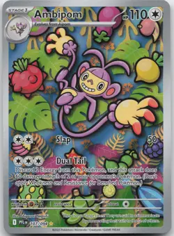 AMBIPOM 107/094 ILLUSTRATION RARE PHANTASMAL FLAMES POKEMON HOLO NM - Image 1