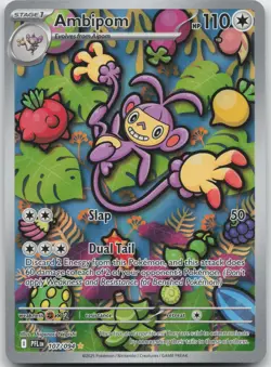 AMBIPOM 107/094 ILLUSTRATION RARE PHANTASMAL FLAMES POKEMON HOLO NM - Image 1