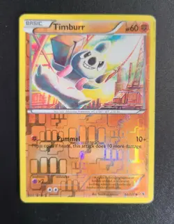 Pokemon TCG Timburr 62/101 Noble Victories Reverse Holo LP - Image 1