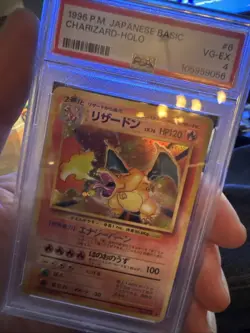 Pokemon TCG Charizard Japanese Basic #6 Holo PSA 4 - Image 1
