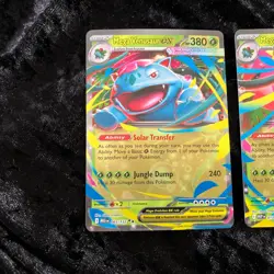 3- Pokemon Mega Evolution Venusaur ex 2-Double Rare 003/132 & 013 Promo Black ⭐ - Image 3